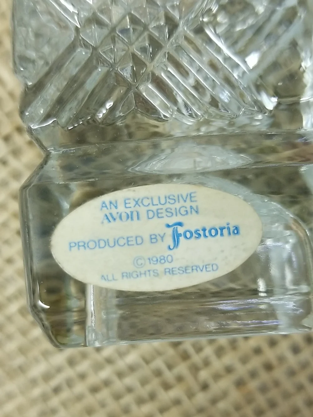 Vintage Avon Crystal Vase